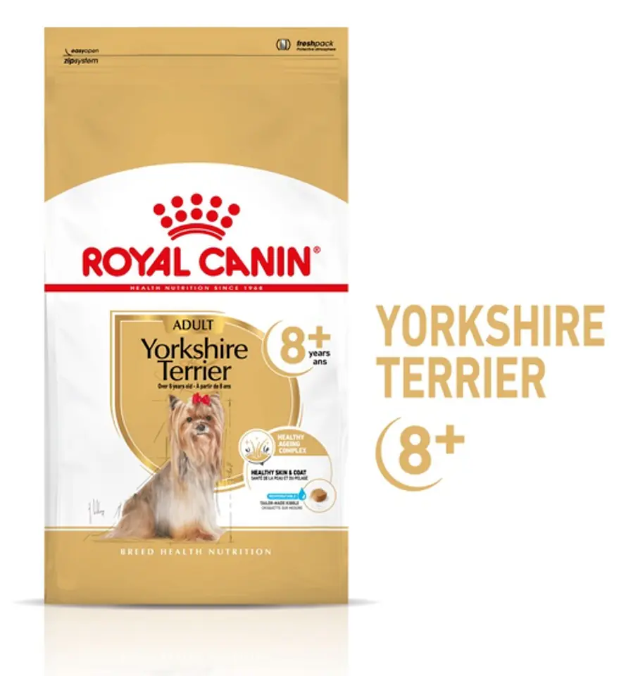 ⁨Royal Canin Yorkshire Terrier Adult 8+ dry food for dogs of older Yorkshire terrier 1,5kg⁩ at Wasserman.eu