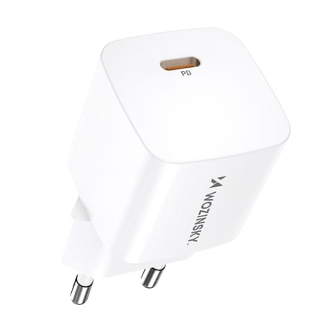 Ładowarka sieciowa 100-240V PD USB-C 20W biała w sklepie Wasserman.eu