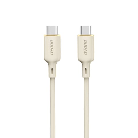 ⁨Kabel przewód wzmacniany SR USB-C - USB-C 100W 1m beżowy⁩ w sklepie Wasserman.eu