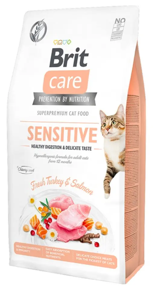 ⁨Brit Care Cat Grain Free Sensitive Healthy Digestion & Delicate Taste 400g⁩ w sklepie Wasserman.eu