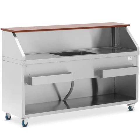 ⁨Stacja barmańska barowa z komorą na lód i półkami na butelki 180 cm⁩ w sklepie Wasserman.eu