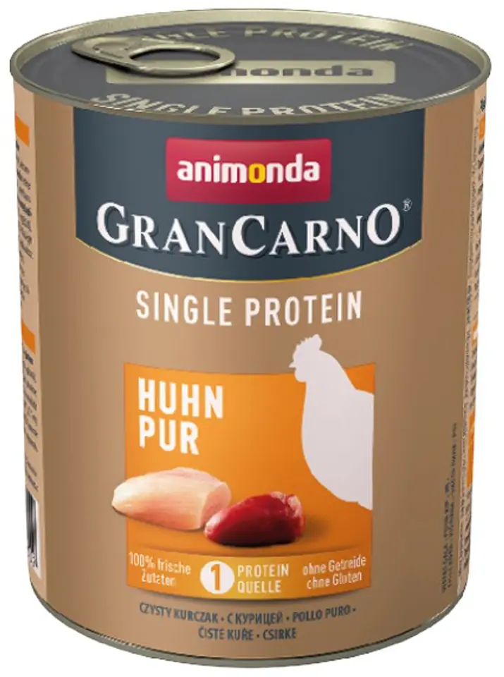 ⁨Animonda GranCarno Single Protein Kurczak puszka 800g⁩ w sklepie Wasserman.eu