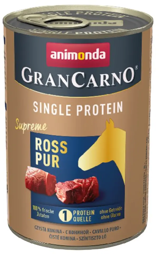 ⁨ANIMONDA GranCarno Single Protein: konina - mokra karma dla psa - 400g⁩ w sklepie Wasserman.eu