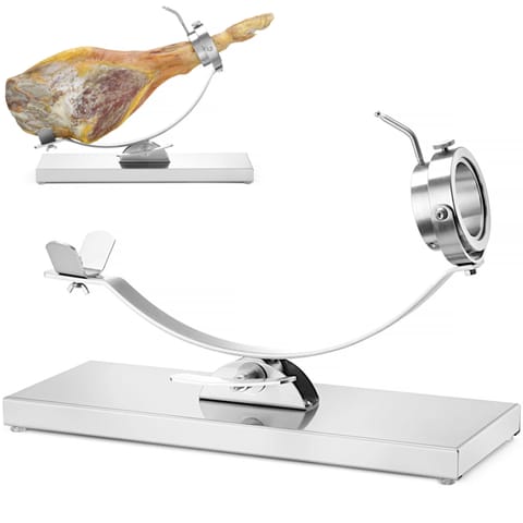 ⁨Stojak uchwyt do szynki dojrzewającej jamon serrano stalowy 595 x 215 x 300 mm⁩ w sklepie Wasserman.eu