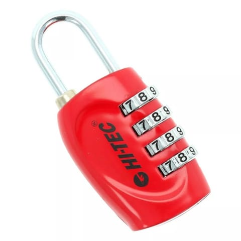 ⁨Kłódka Hi-tec kettle lock 92800308946 (kolor Czerwony)⁩ w sklepie Wasserman.eu