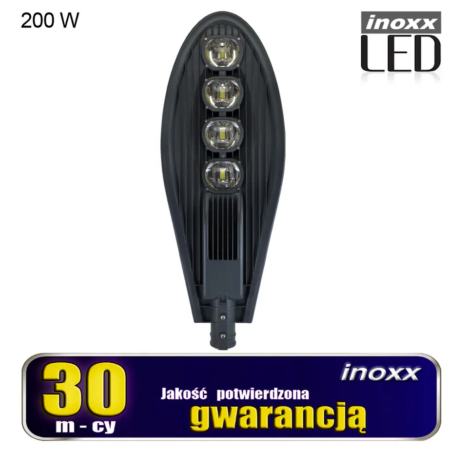 ⁨LAMPA PRZEMYSŁOWA LED LATARNIA ULICZNA 200W IP65 20 000 LM NEUTRALNA 4000K⁩ w sklepie Wasserman.eu