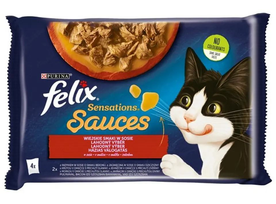 ⁨Felix Sensations Mix Turkey, Lamb - wet cat food - 4x85 g⁩ at Wasserman.eu