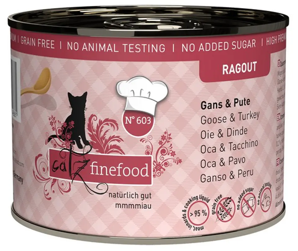 ⁨Catz Finefood Ragout N.603 Goose & Turkey Can 180g⁩ at Wasserman.eu