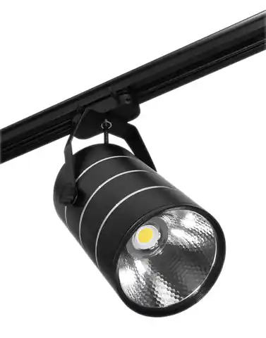 ⁨Shop Lampe LED Schienenlicht einphasig schwarz 30w 2550lm kaltes Licht 6000k⁩ im Wasserman.eu