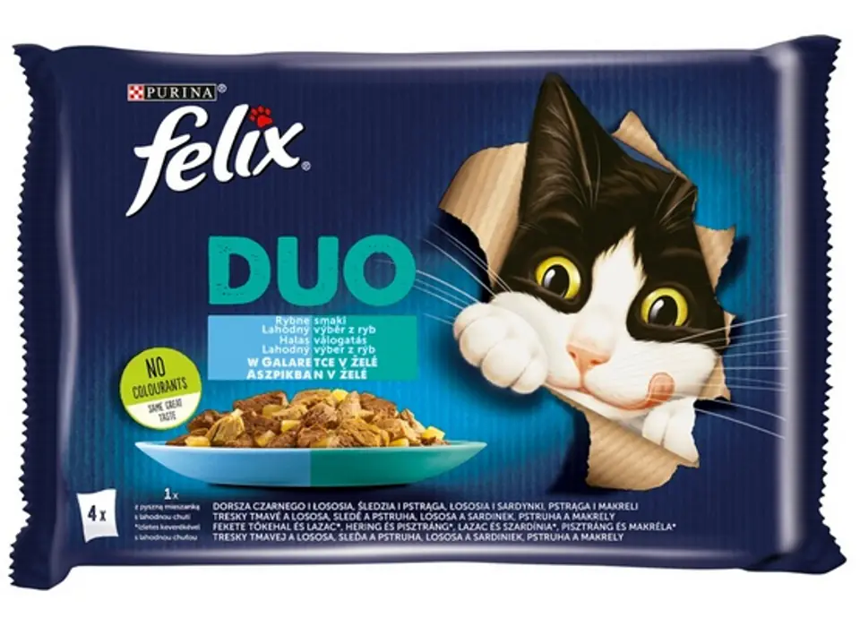⁨Felix Fantastic Duo Uczta Oceanu galaretka saszetki 4x85g⁩ w sklepie Wasserman.eu