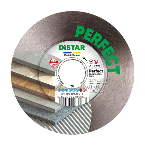 ⁨Diamentowa tarcza tnąca Distar 1A1R 115x1,5x25x22,23H Perfect⁩ w sklepie Wasserman.eu