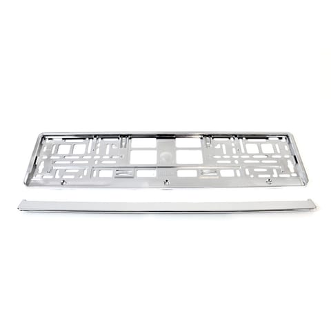 ⁨Ramka tablicy rejestracyjnej srebrna metalizowana amio-01170⁩ w sklepie Wasserman.eu
