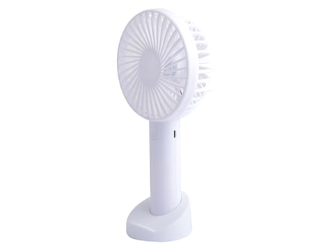 ⁨USB Rechargeable Handheld Fan white⁩ at Wasserman.eu