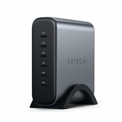 ⁨Satechi 6-Port GaN Charger - ładowarka 200W PD GaN (6x USB-C) (space gray)⁩ w sklepie Wasserman.eu