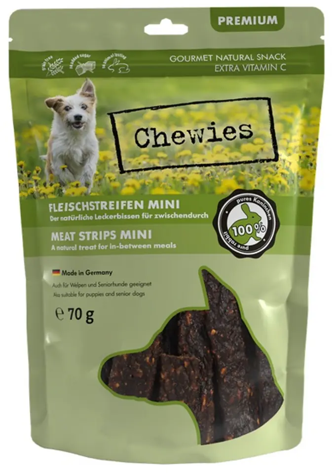 ⁨Chewies Mini Meat Strips Rabbit 70g⁩ at Wasserman.eu