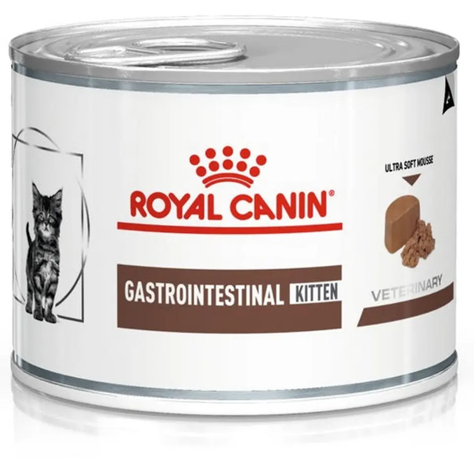 ⁨Royal Canin Veterinary Diet Feline Kitten Gastrointestinal puszka 195g⁩ w sklepie Wasserman.eu