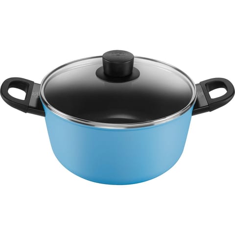 ⁨2H pot with lid 24 cm blue⁩ at Wasserman.eu