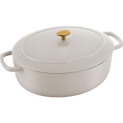 Cast iron oval pot Ballarini Bellamonte - Ivory, 7.5 ltr at Wasserman.eu
