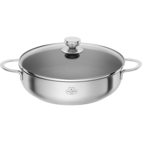 Ballarini Ancona Deep Non-Stick Frying Pan with 2 Handles and Lid - 28 cm at Wasserman.eu