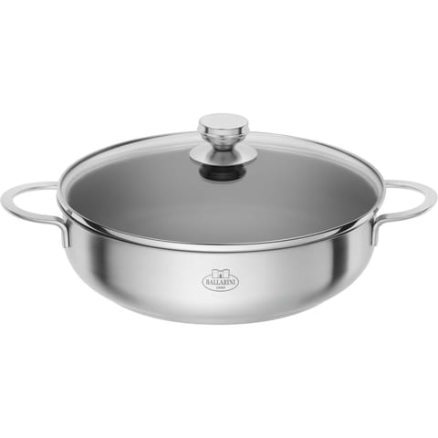 ⁨Patelnia głęboka non-stick z 2 uchwytami i pokrywką Ballarini Ancona - 28 cm⁩ w sklepie Wasserman.eu