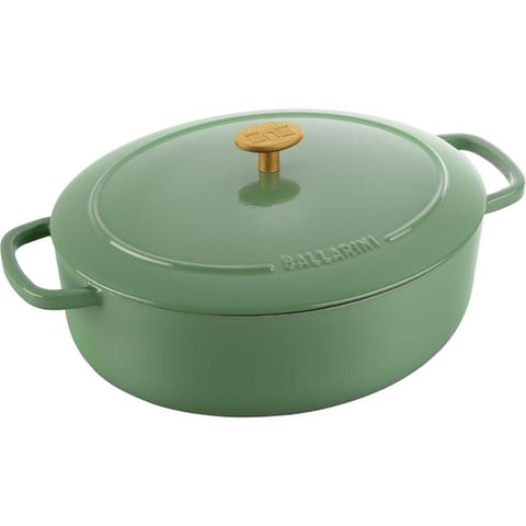 Garnek żeliwny owalny Ballarini Bellamonte - 4.5 ltr, Zielony w sklepie Wasserman.eu