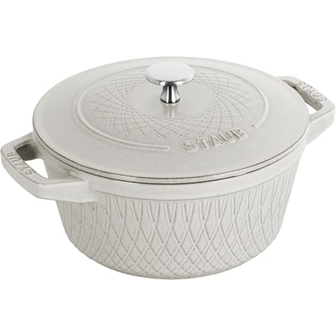 Staub Round Cast Iron Pot - 2.3 ltr, White Truffle at Wasserman.eu