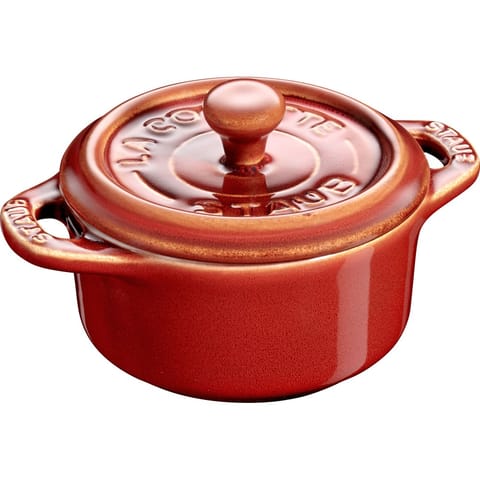 ⁨Staub Mini Cocotte Okrągły - 200 ml, Kasztanowy⁩ w sklepie Wasserman.eu