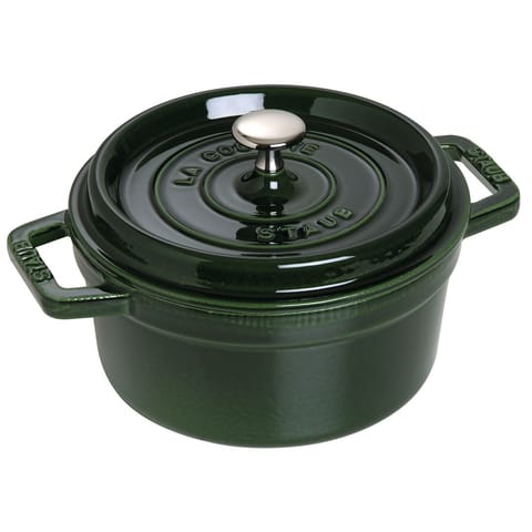 Staub Round Cast Iron Pot - Green, 2.2 ltr at Wasserman.eu