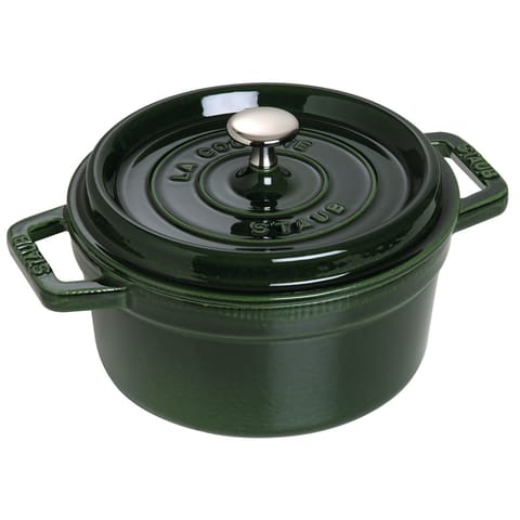 ⁨Staub Round Cast Iron Pot - Green, 2.2 ltr⁩ at Wasserman.eu