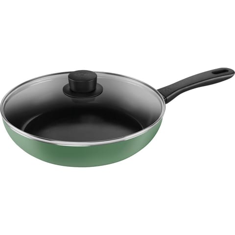 ⁨Saute frying pan with lid 28 cm green⁩ at Wasserman.eu