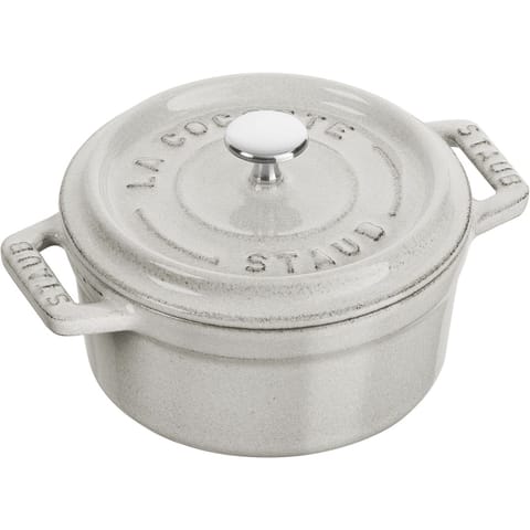 Staub Mini Round Cast Iron Pot - 250ml, White Truffle at Wasserman.eu