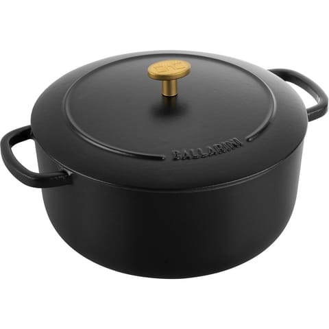 ⁨Ballarini Bellamonte Round Cast Iron Casserole - 4 ltr, Black⁩ at Wasserman.eu