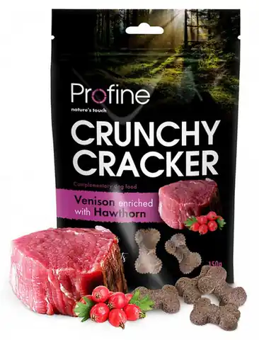⁨Profine Crunchy Cracker Dziczyzna z głogiem 150g⁩ w sklepie Wasserman.eu