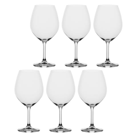 ⁨Set of 6 Novello Burgundy Wine Glasses - Transparent, 710 ml⁩ at Wasserman.eu