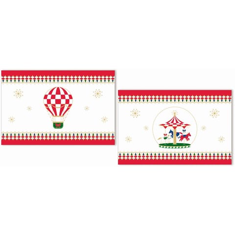 ⁨Zestaw 2 podkładek na stół Xmas Carousel - 45.5 x 30 cm⁩ w sklepie Wasserman.eu