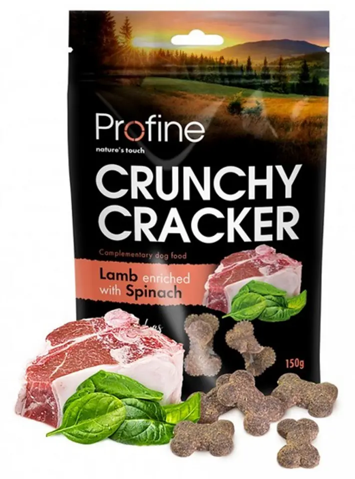 ⁨Profine Crunchy Cracker Lamb with spinach 150g⁩ at Wasserman.eu
