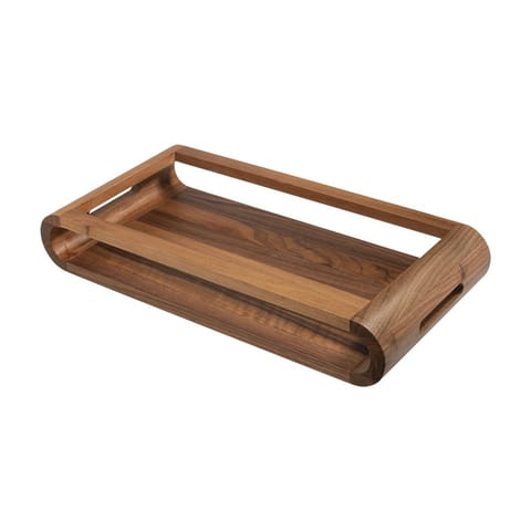 ⁨Double-sided artelegno VASD walnut wood tray - 43 cm⁩ at Wasserman.eu