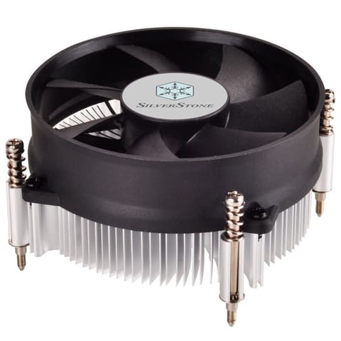 ⁨Silverstone NT09-115X Processor Cooler 9.2 cm Aluminium, Black⁩ at Wasserman.eu