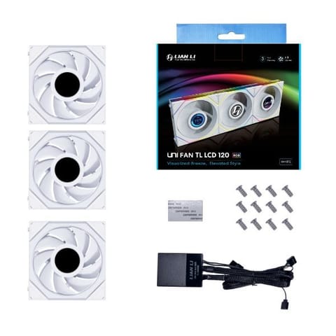 ⁨Lian Li UNI FAN TL LCD Obudowa komputera Wentylator 12 cm Biały⁩ w sklepie Wasserman.eu