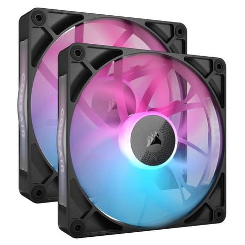 ⁨Corsair iCUE LINK RX140 RGB Obudowa komputera Wentylator 14 cm Czarny 2 szt.⁩ w sklepie Wasserman.eu