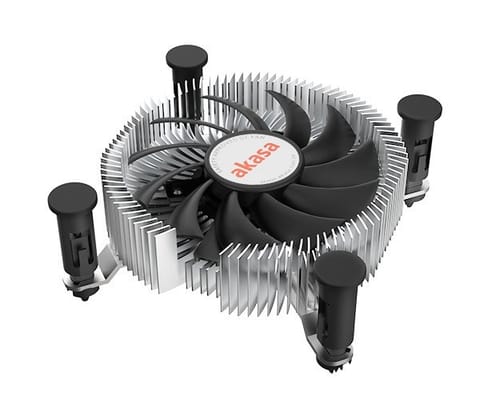 ⁨Akasa AK-CC6601EP01 computer cooling system Processor Heatsink/Radiatior 7.5 cm Aluminium, Black 1 pc(s)⁩ at Wasserman.eu