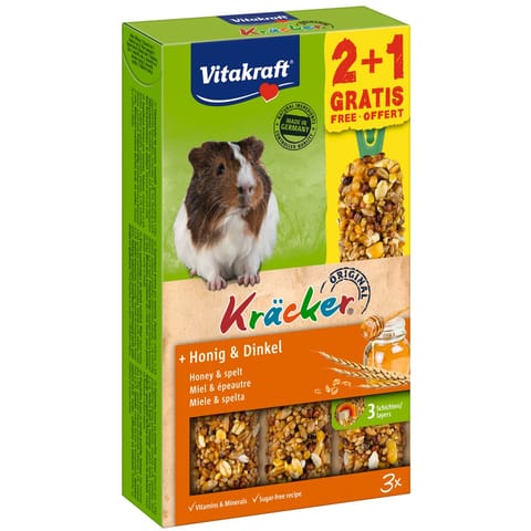 ⁨VITAKRAFT Kräcker Honey and spelt - treat for domestic cavies - 2 + 1⁩ at Wasserman.eu