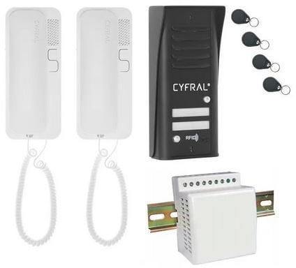 ⁨INTERCOM CYFRAL COSMO 2-TENANT BLACK⁩ at Wasserman.eu