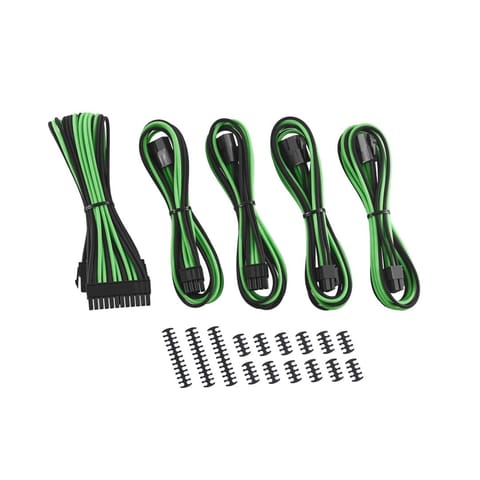 ⁨CableMod Classic ModMesh Cable Extension Kit - 8+8 Series - black/light green⁩ at Wasserman.eu