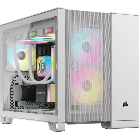 ⁨Obudowa Corsair 2500D Airflow Micro-ATX, szkło hartowane - biała⁩ w sklepie Wasserman.eu