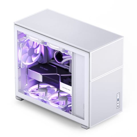 ⁨Jonsbo D31 MESH Micro-ATX Case, Tempered Glass - white⁩ at Wasserman.eu