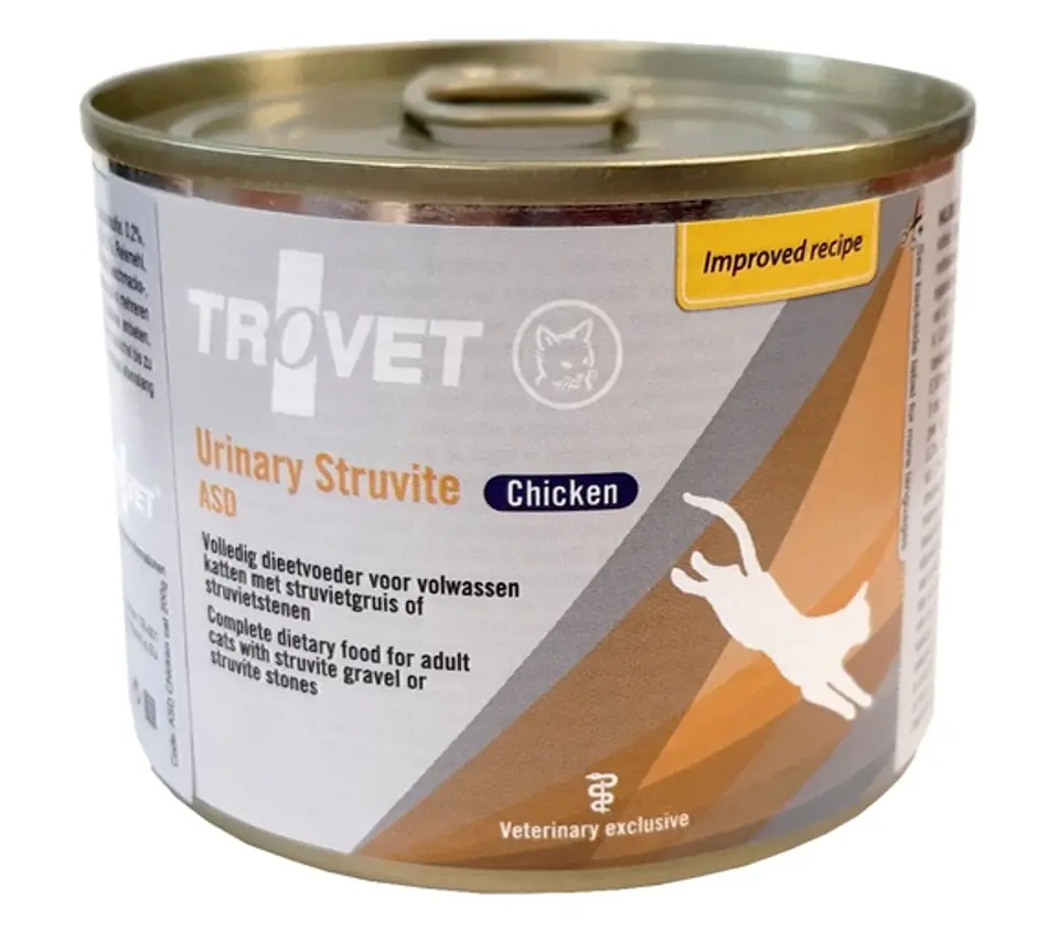 ⁨Trovet ASD Urinary Struvite for cat chicken can 200g⁩ at Wasserman.eu