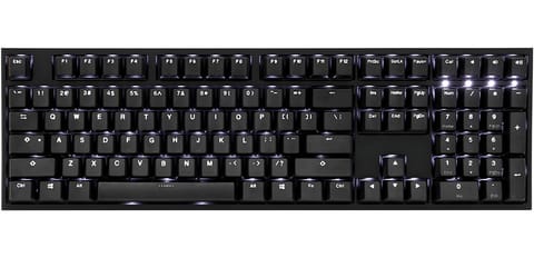 ⁨Ducky One 2 White LED klawiatura Uniwersalne USB Niemiecki Czarny, Biały⁩ w sklepie Wasserman.eu