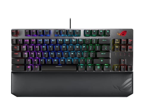 ⁨ASUS ROG Strix Scope NX TKL Deluxe klawiatura Gaming USB Niemiecki Czarny, Szary⁩ w sklepie Wasserman.eu