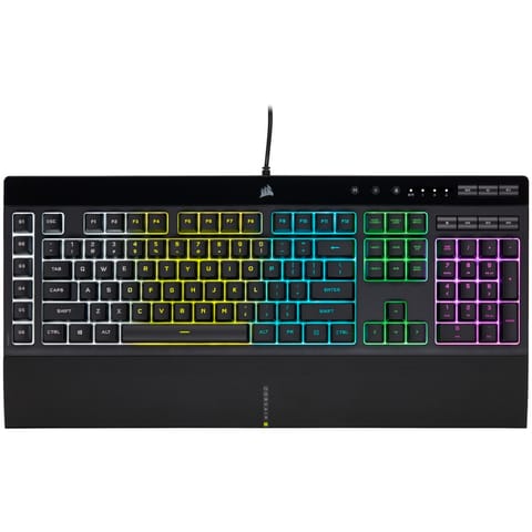 ⁨Corsair K55 RGB PRO keyboard Gaming USB QWERTZ German Black⁩ at Wasserman.eu